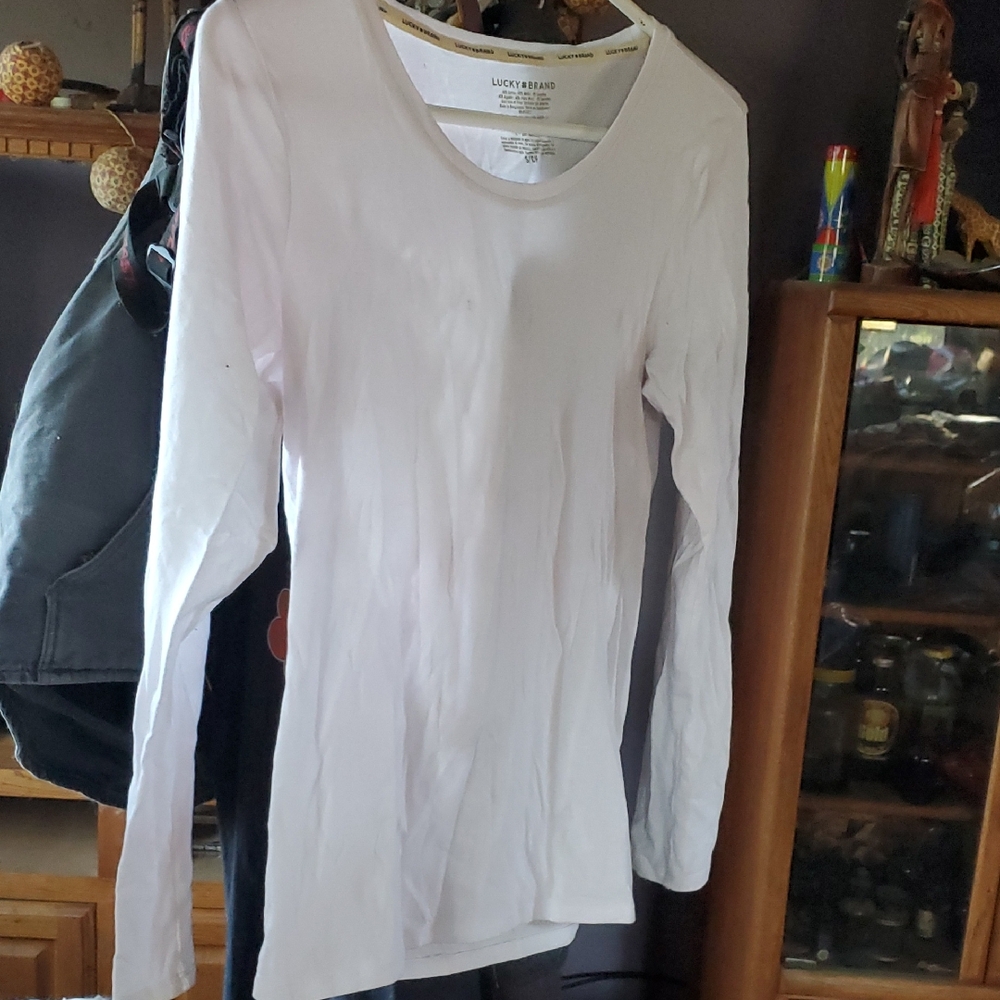 Lucky Brand Classic White Long Sleeve Tee
